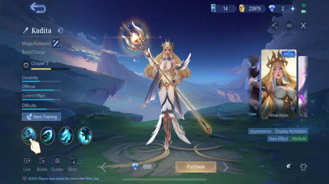 Skin Kadita White Robin