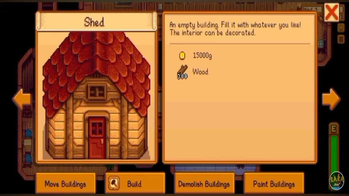 Stardew Valley-Schuppen