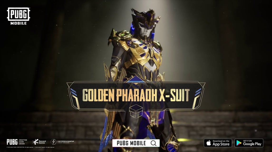 Goldfarbener Pharao-X-Anzug