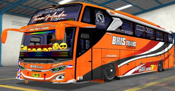 Laden Sie die Lackierung BUSSID Bris Trans Tuan Muda 2024 herunter, cool!