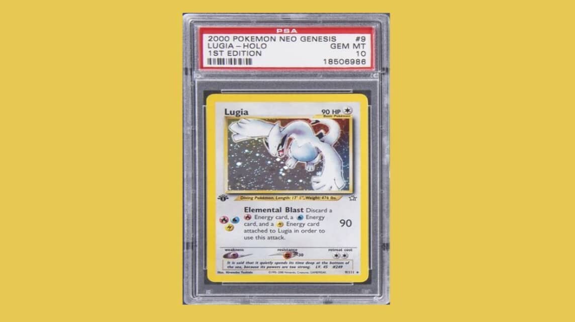 2000 – Neo Genesis 1. Auflage Holographic Lugia. (Teuerste Pokémon-Karte)