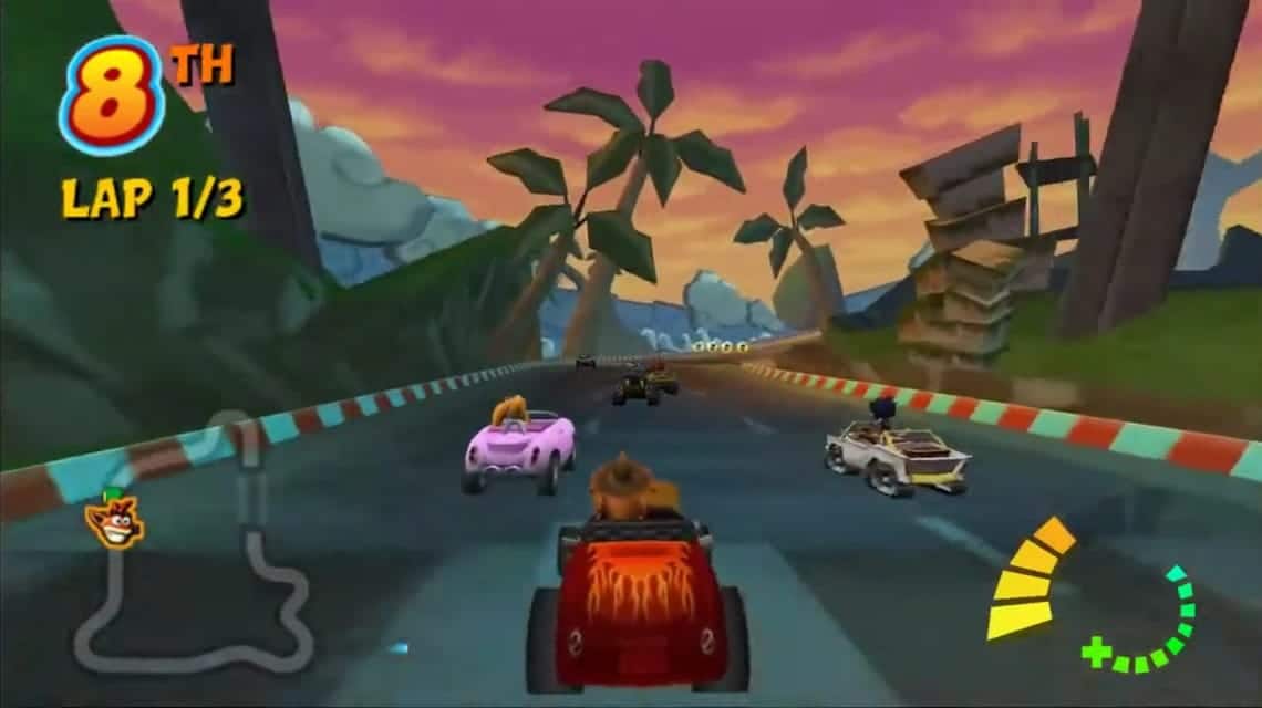 Game PSP terbaik - Crash Tag Team Racing