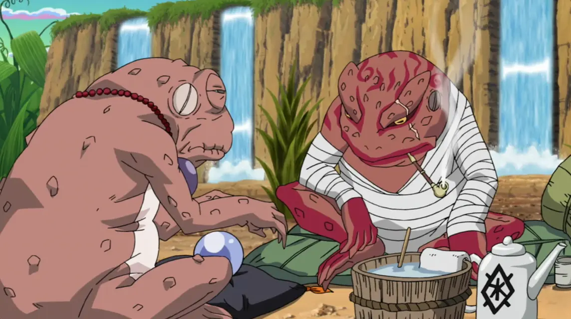 Gamabunta, als er verletzt wurde