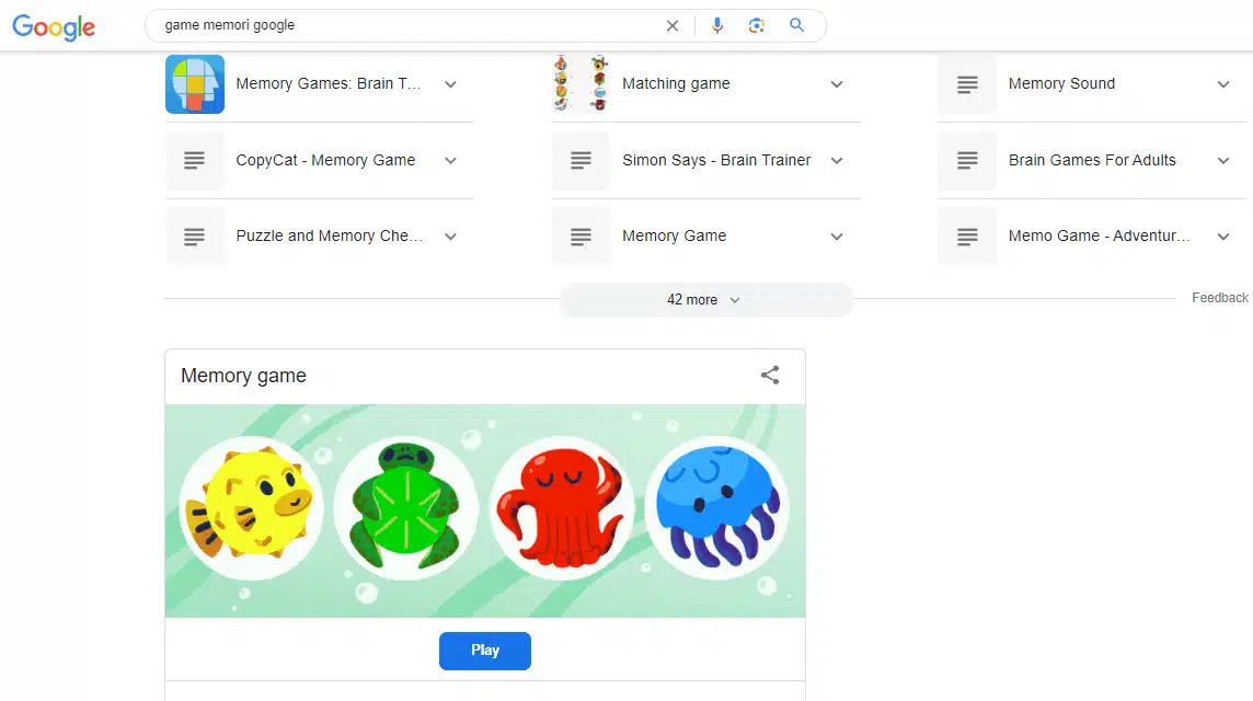 Google Memory Game