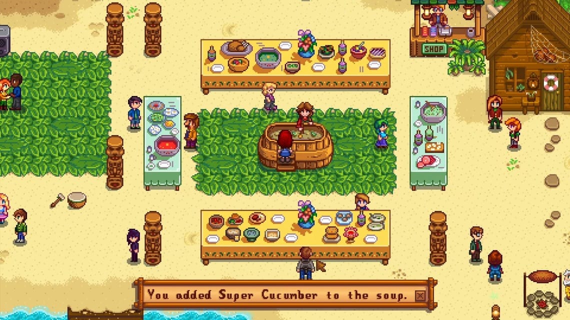 Festival Luau Stardew Valley - Menambahkan item ke potluck