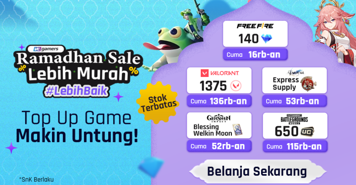 VCGamers Holds Ramadhan Sale, Game Top Ups Are Really Cheap!