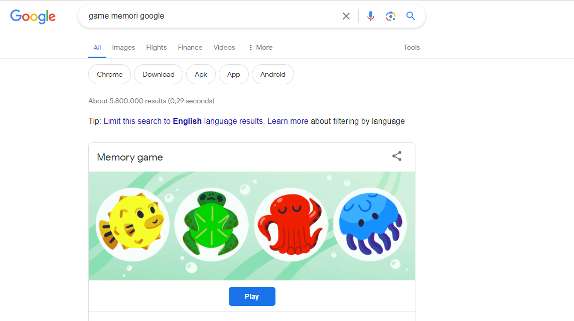 Google メモリー ゲーム