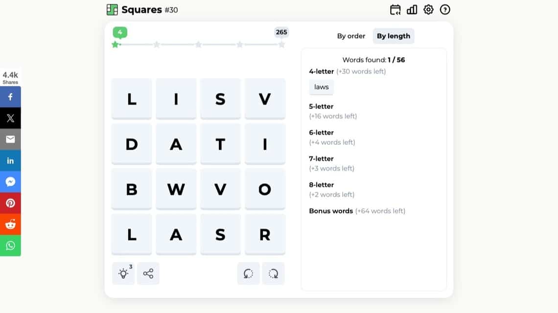 Wordle Game - Squares