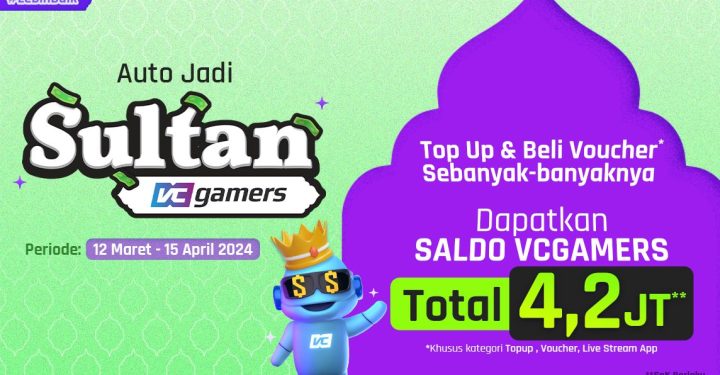 Kommen Sie, seien Sie der Sultan von VCGamers und gewinnen Sie Preise im Wert von Millionen Rupien