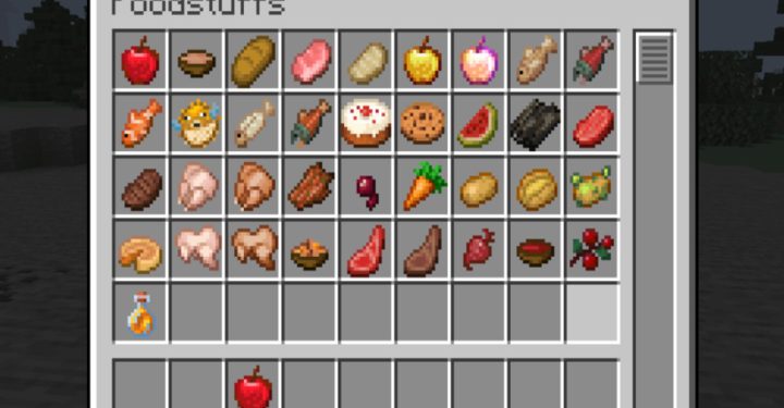 List of Minecraft Food Ingredients that are Nutritious and Full of Nutrients