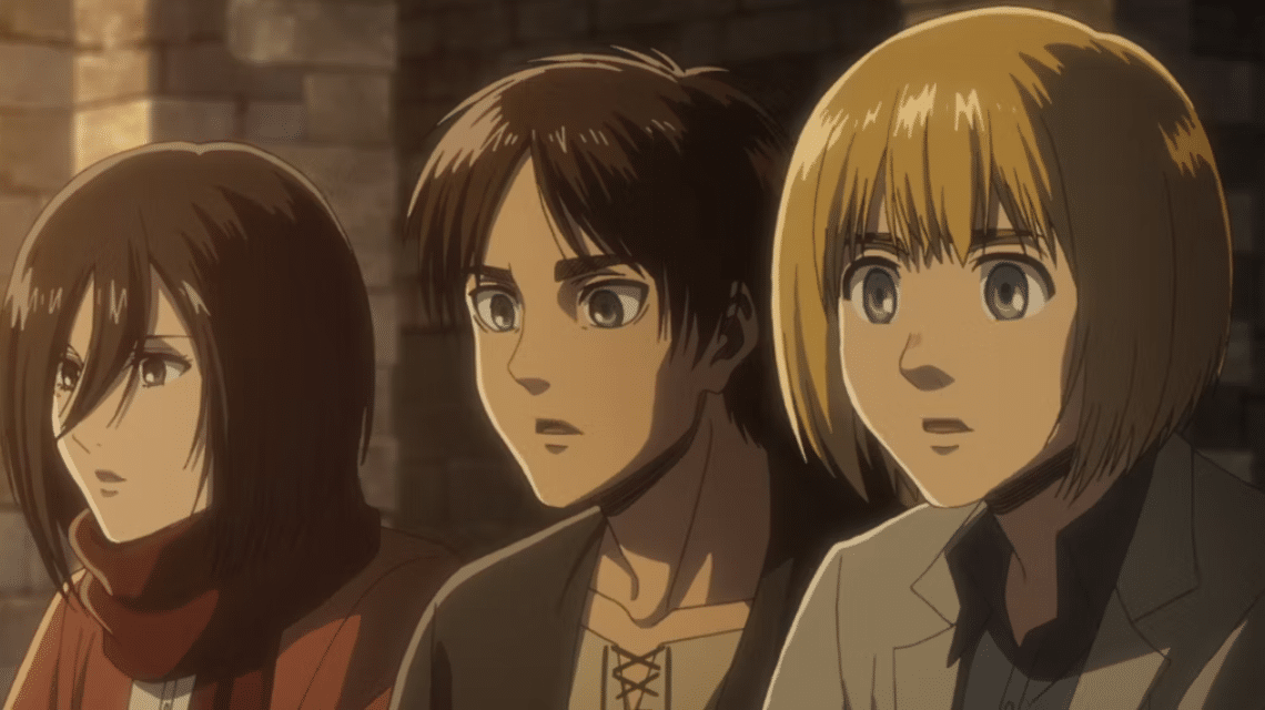 Eren, Mikasa and Armin