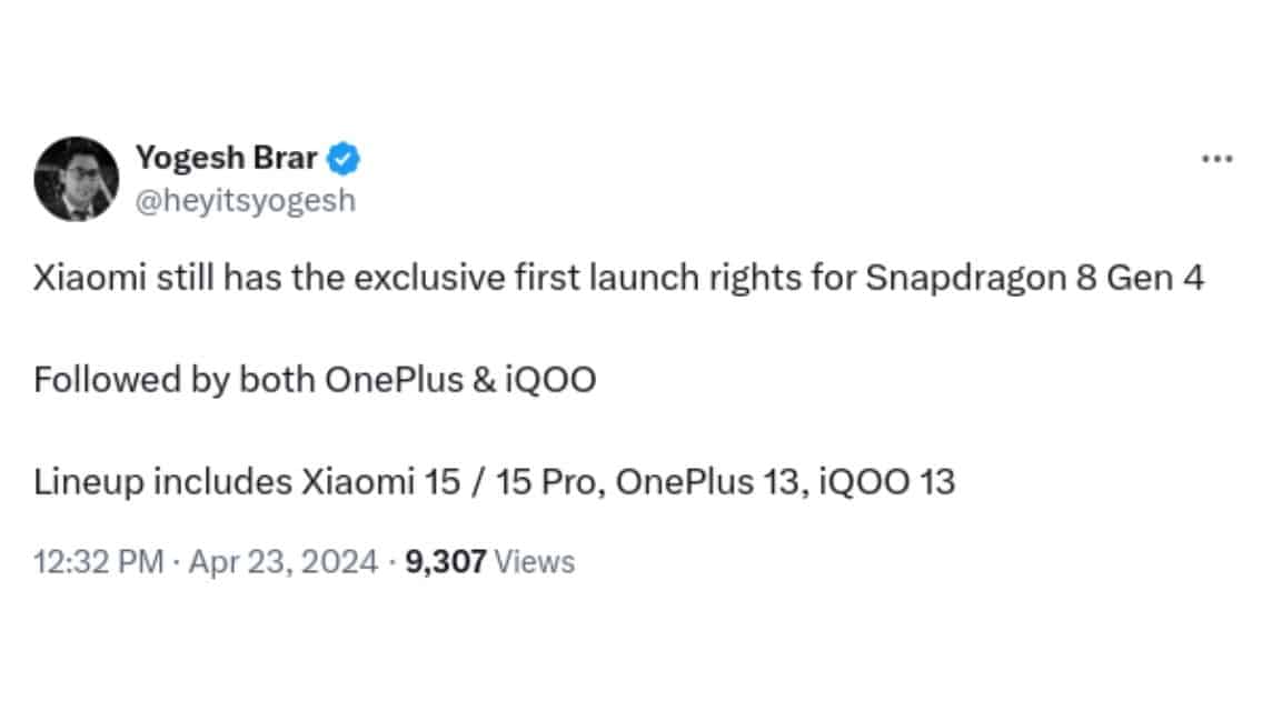 Snapdragon 8 Gen 4