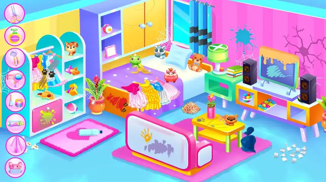  사탕 집 청소 - 소녀 게임