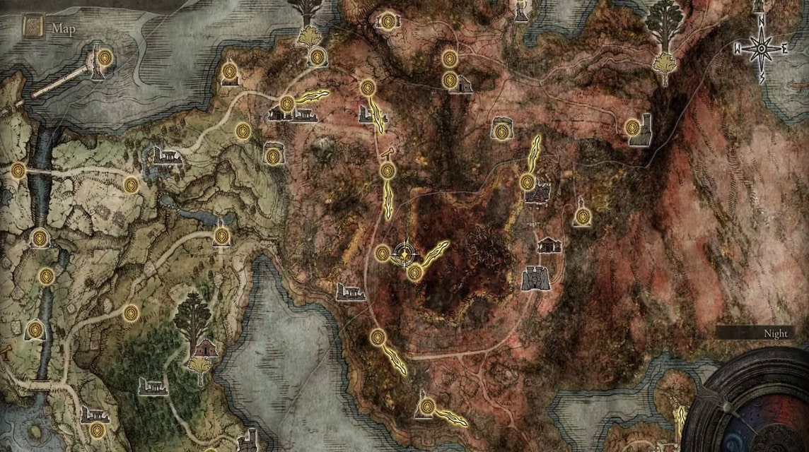 Elden Ring Vollständige Karte Limgrave 