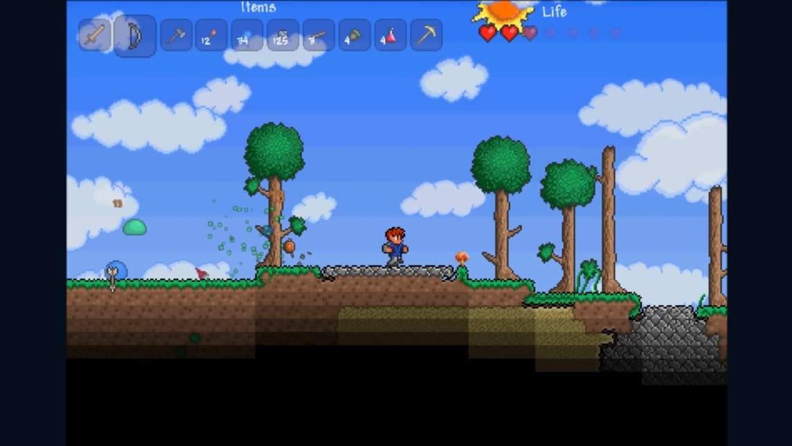 Terraria-Spiele pixelig