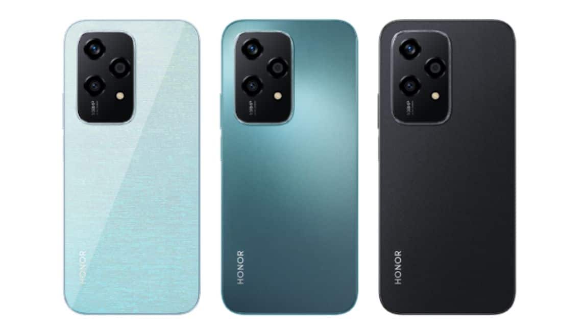 Honor 200 is available in Starry Blue, Cyan lake, and Midnight black