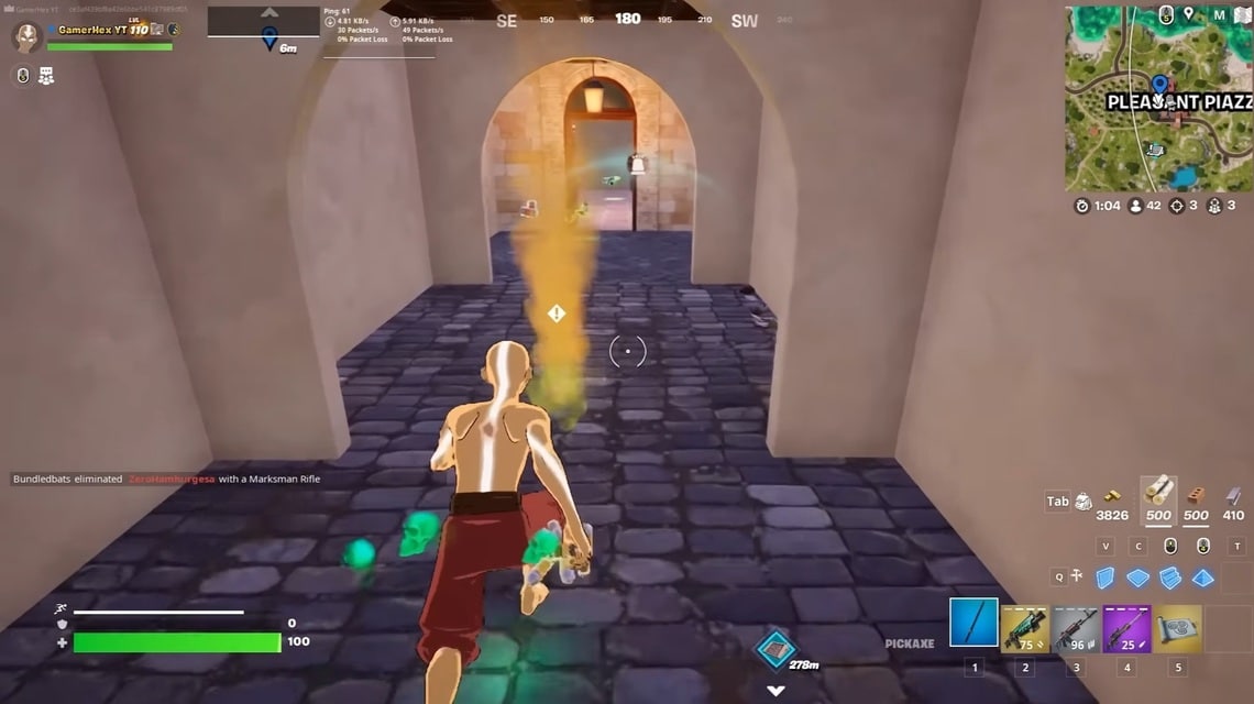 Cerberus Fortnite Quest - Artifact scent in Pleasant Piazza