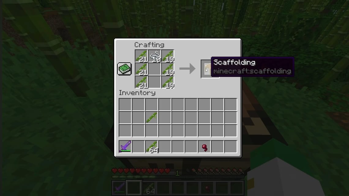 Cara membuat Scaffolding Minecraft