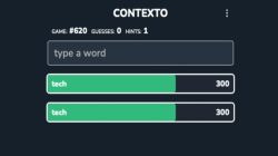 Contexto: AI를 이용한 단어 추측 게임