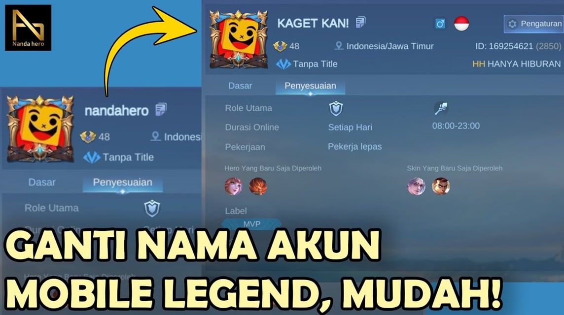 Nama ML keren simbol