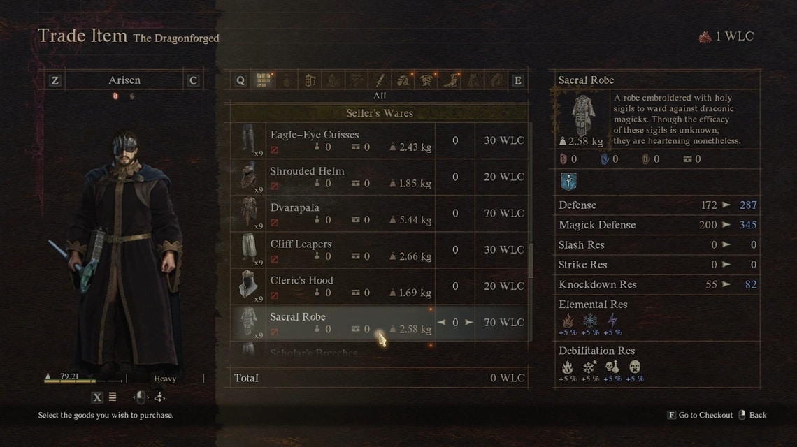 Dragon's Dogma 2 armor - Armor Sacral Robe