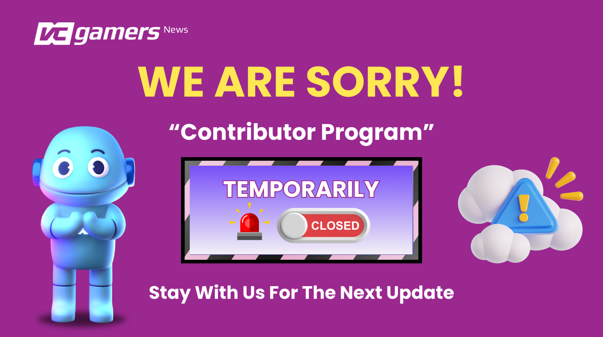 Der News-Contributor von vcgamers ist vorübergehend geschlossen