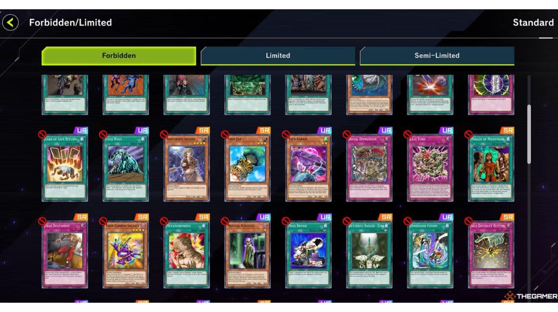 Master Duel Banlist