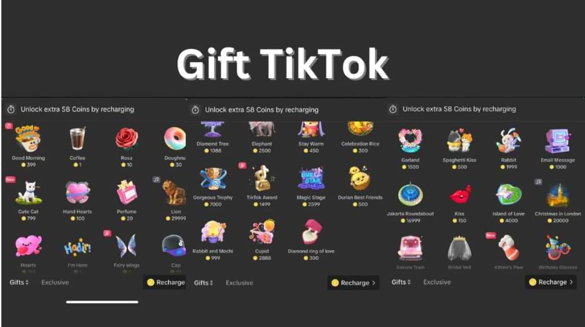 Tiktok-Geschenkpreise