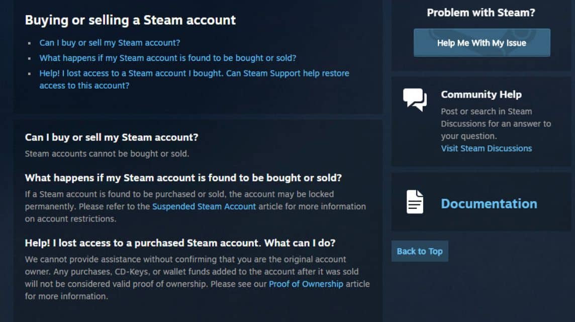 Sell Steam Account