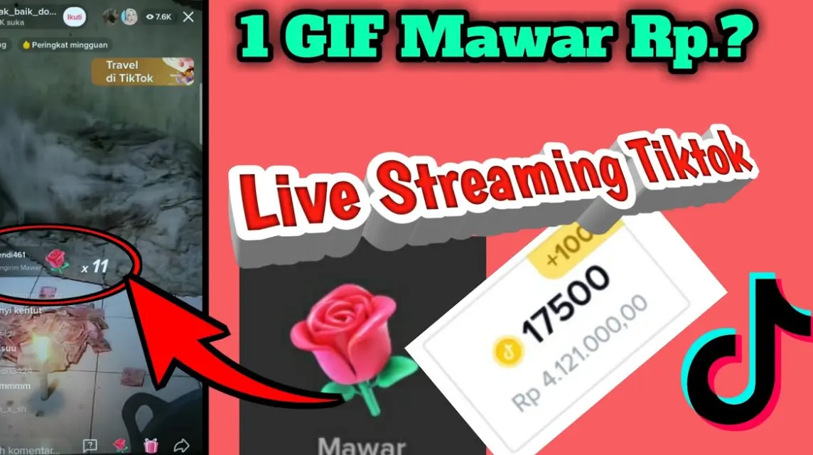 Gift Mawar di TikTok Berapa Rupiah