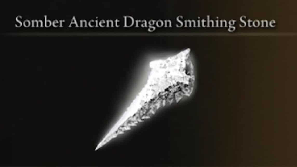 Somber Ancient Dragon Smithing Stone Elden Ring material form