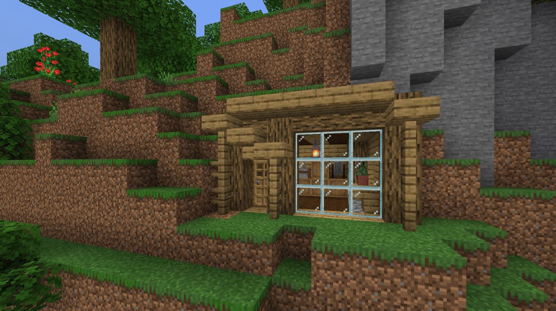 Hölzernes Minecraft-Haus