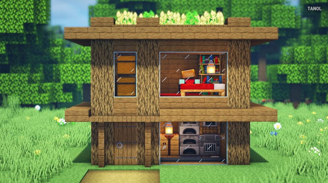 Wooden Minecraft House