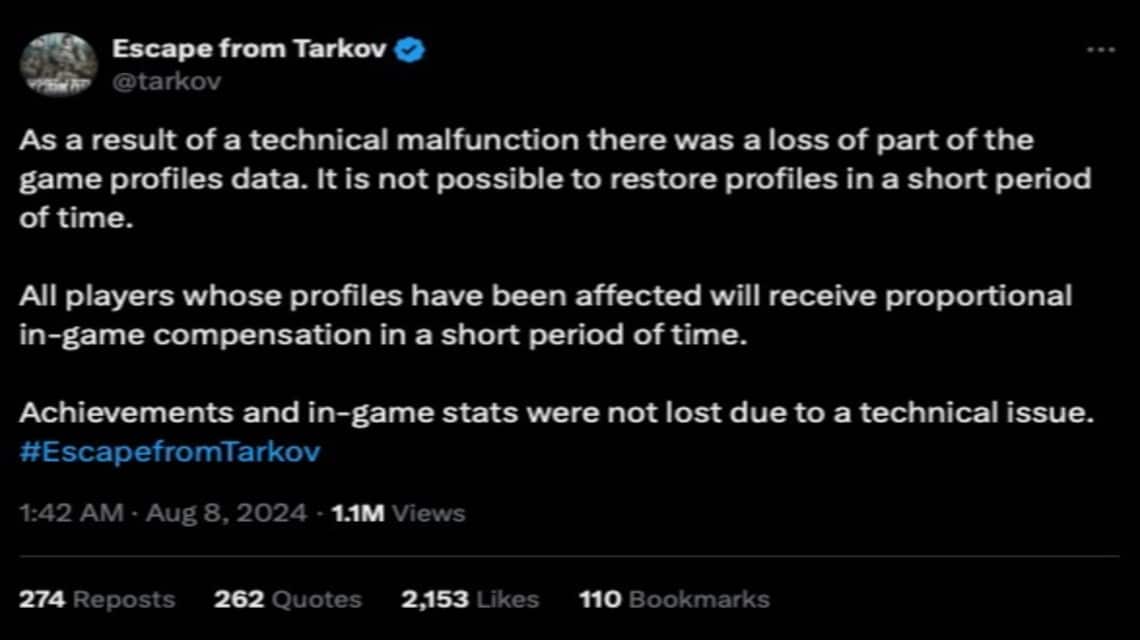 Escape From Tarkov - Clarification