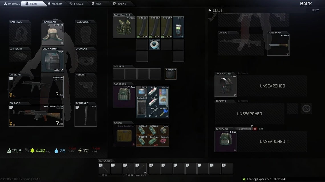 Escape From Tarkov - Inventory