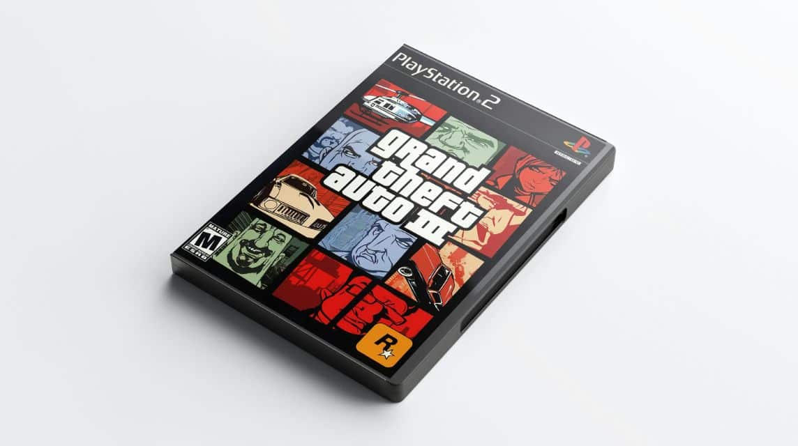 ilustrasi kaset GTA III PS2