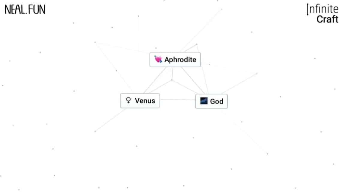 How to make God in Infinite Craft - Aphrodite