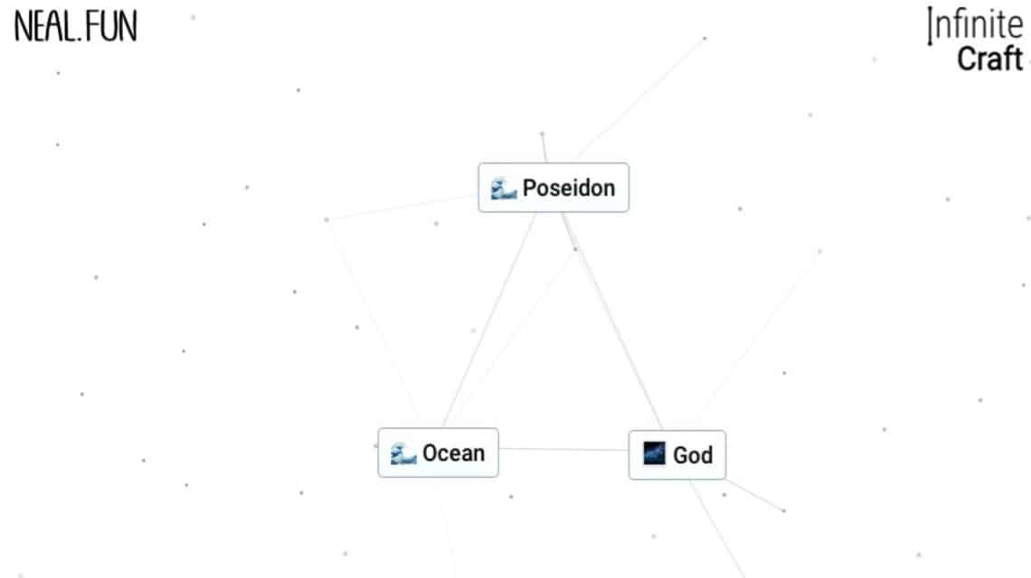 Cara membuat God di Infinite Craft - Poseidon