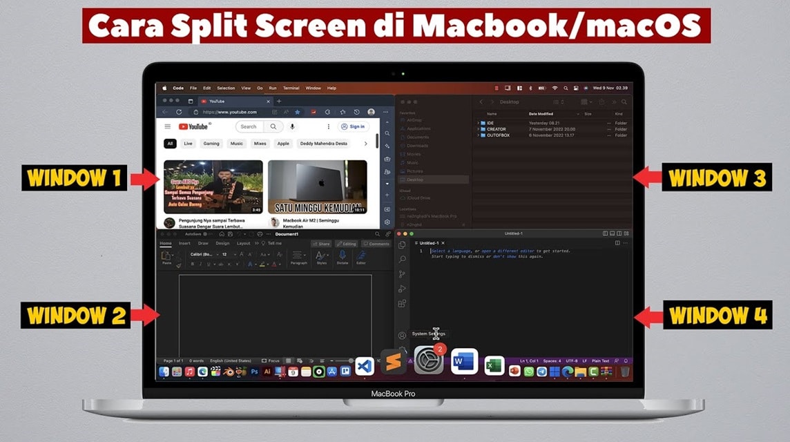 how to split laptop screen into 2