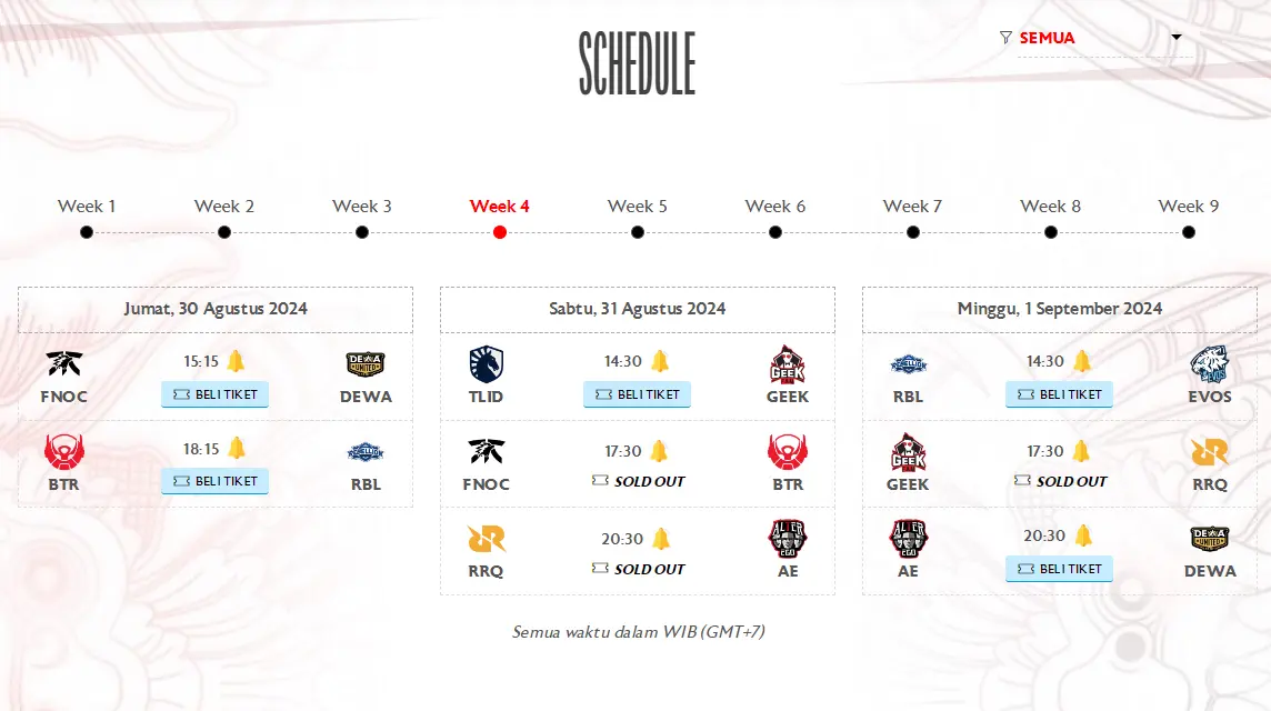 Jadwal MPL ID S14 Week 4