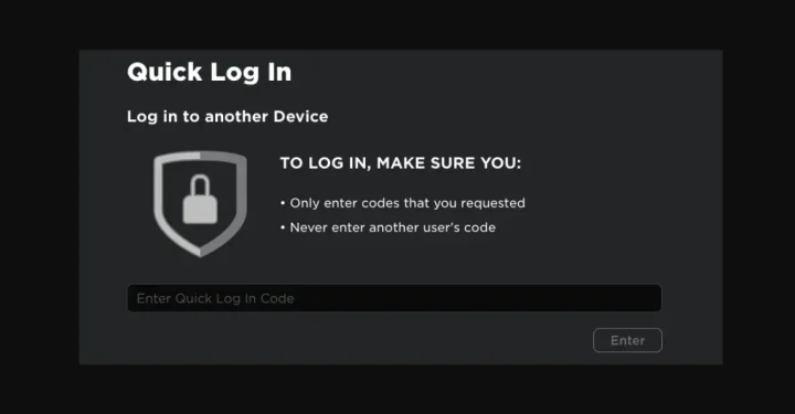 Cara Login Menggunakan Fitur Roblox Quick Login