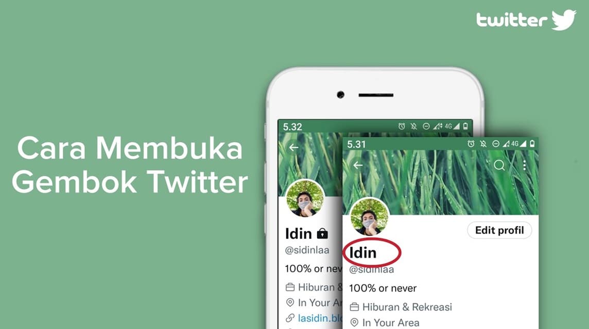 cara mengunci akun twitter