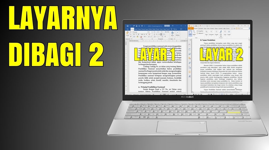 cara membagi layar laptop menjadi 2