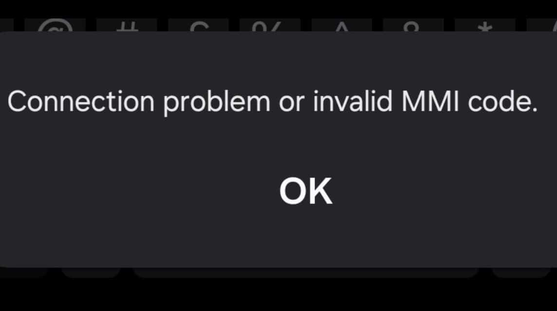 Verbindungsproblem oder ungültiger MMI-Code