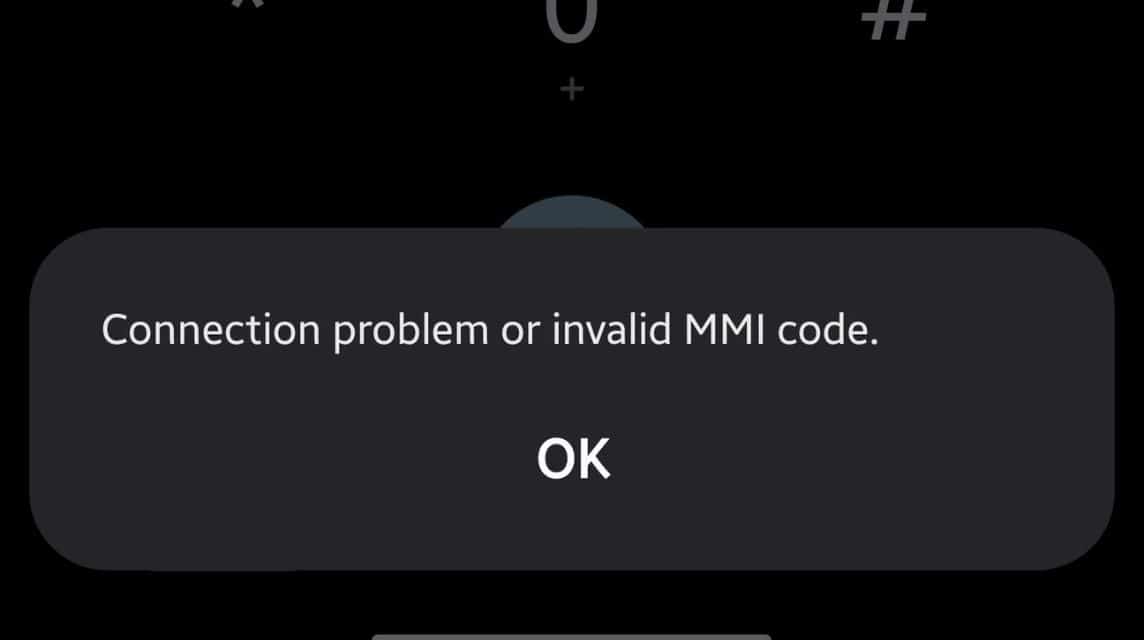 connection problem or invalid mmi code (3)