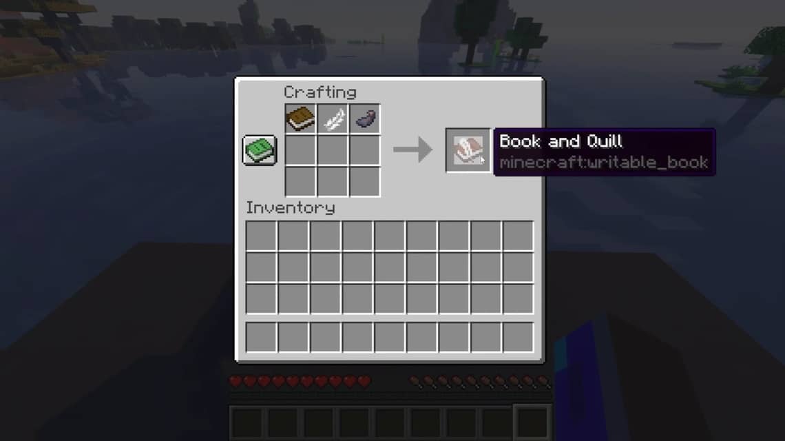 Cara membuat buku di Minecraft - Book and Quill