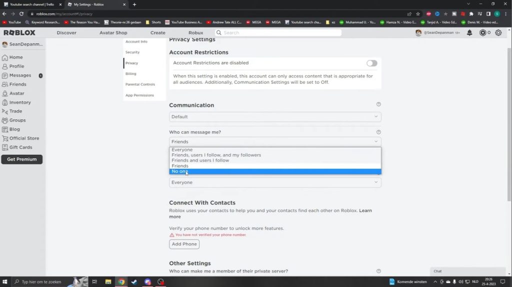 Cara Terlihat Offline di Roblox