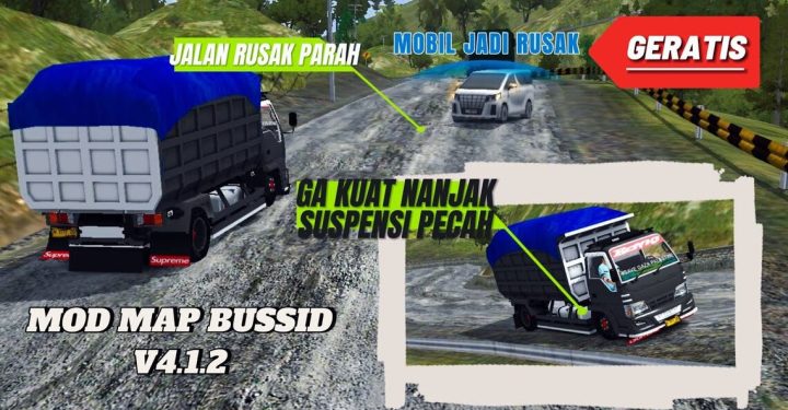 Mod Map BUSSID Ekstrim Jalan Rusak Parah