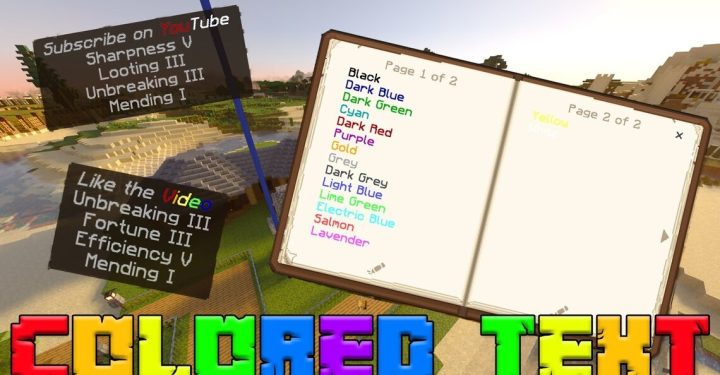 Liste der Farbcodes und wie man sie in Minecraft ändert