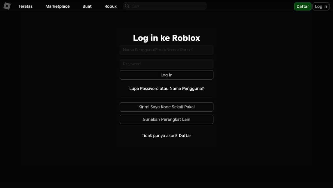 Natives Roblox-Login